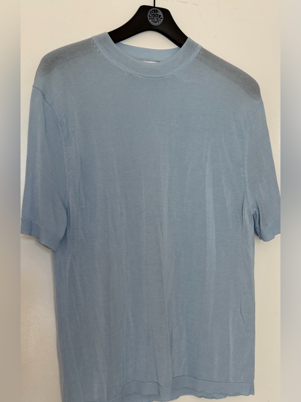 Zara Light Blue Short Sleeve Knit Tee